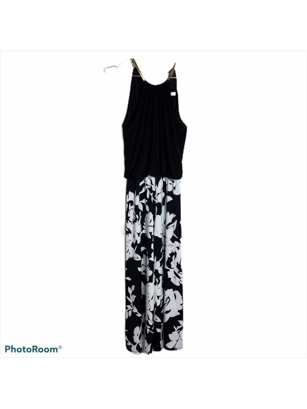 𝅺PRELUDE Black And White Wide Leg Jumpsuit